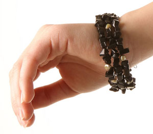 Black Pearl, Swirl, armband i gruppen Armband hos Anna Veronica Design Collection (ARO134)