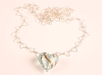 A Heart For You, Chain Of Heart, Halsband i gruppen Halsband hos Anna Veronica Design Collection (H0152)