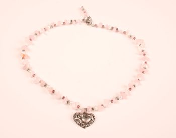 Rose, Heart, halsband i gruppen Halsband hos Anna Veronica Design Collection (HA0155)