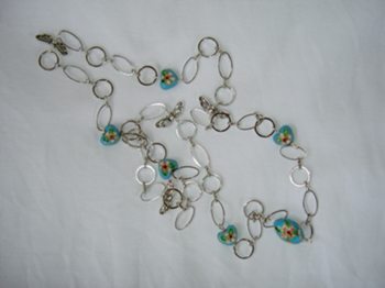 Aqua, Chain, halsband i gruppen Halsband hos Anna Veronica Design Collection (HA0162)
