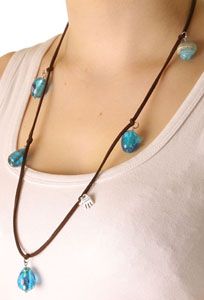 Aqua, Imagine, halsband i gruppen Halsband hos Anna Veronica Design Collection (HA0164)