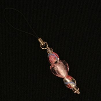 Mobilsmycke, pink flower i gruppen Mobilsmycken hos Anna Veronica Design Collection (MO0102)