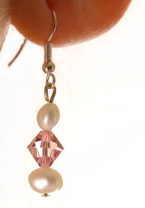 Wedding, Pink Pearl, �rh�nge i gruppen �rh�ngen hos Anna Veronica Design Collection (ORO105)