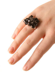 Black Pearl, Diamond, Ring i gruppen Ringar hos Anna Veronica Design Collection (RIO105)