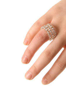 Crystal Pearl, Swirl, Ring i gruppen Ringar hos Anna Veronica Design Collection (RIO107)