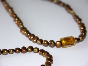 Hot Chocolate, halsband + armband i gruppen Set hos Anna Veronica Design Collection (SA000006)
