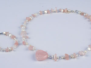 Rose, armband + halsband i gruppen Set hos Anna Veronica Design Collection (SA000009)